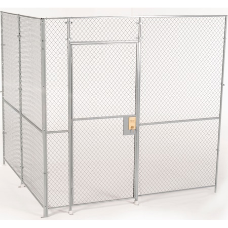 Fordlogan By Spaceguard 2 Wall, Wire Partition Cage, 16 X 16, 8Ft High, No Top FL2H161608